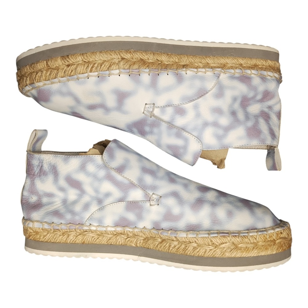 Miista London Platform Espadrille Shoes Womens US 7.5 EU 38 Animal Print Slip On